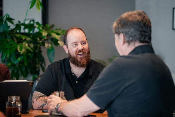 coach talking to client