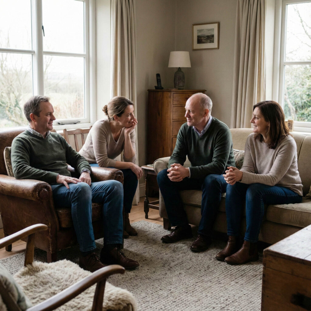 Living Aligned - group talking to each other