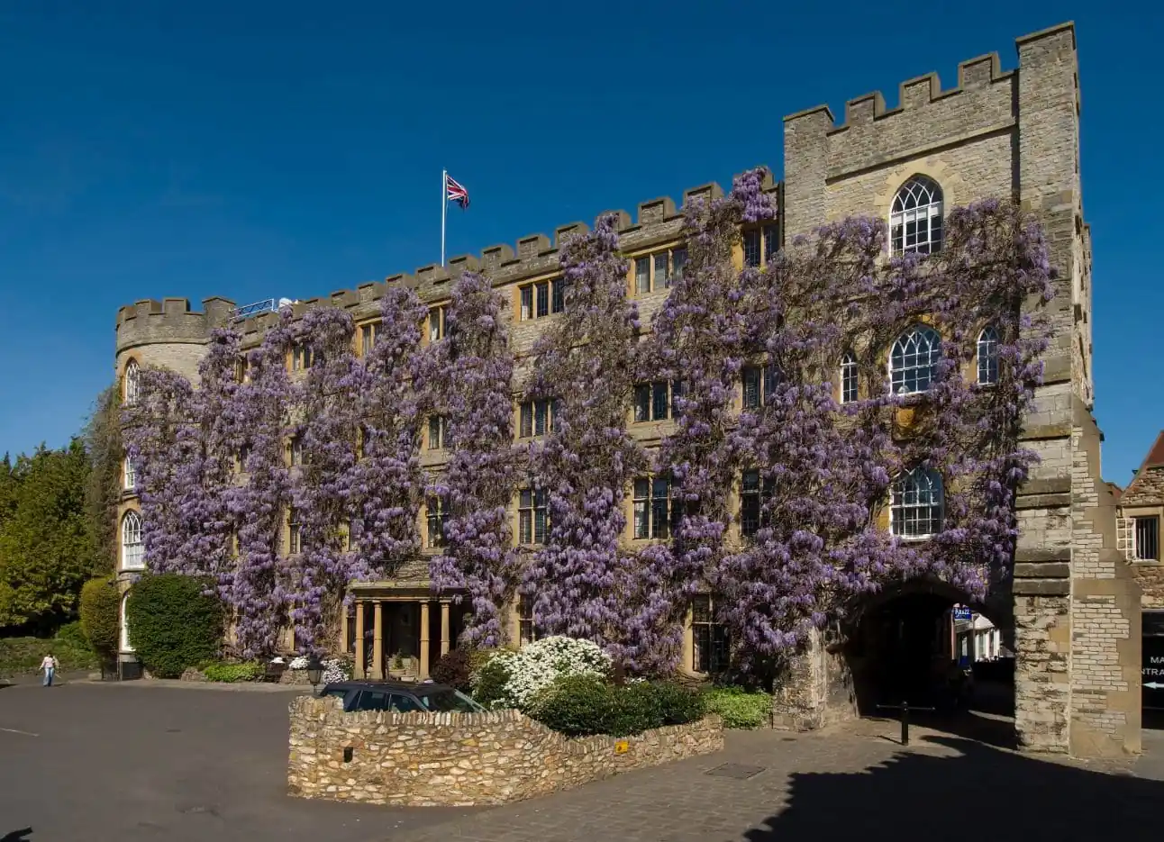 The Castle Hotel on Castle Green, Taunton — historic stone facade